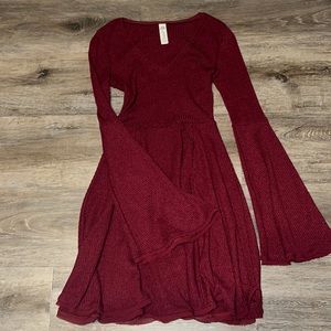 long sleeve mini dress